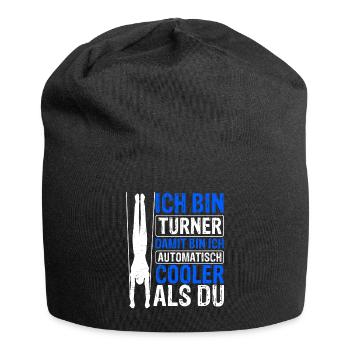 Ich Bin Turner Damit Bin Ich Automatisch Cooler Tu - Jersey-Beanie - Schwarz - Vorne