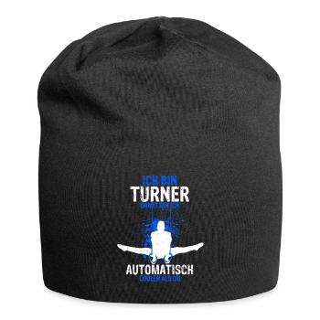 Turnen Gymnsatik Turntrainer Sportverein Geschenk - Jersey-Beanie - Schwarz - Vorne