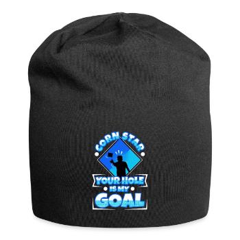 Corn star ton trou est mon objectif - Bonnet en jersey - noir - Devant