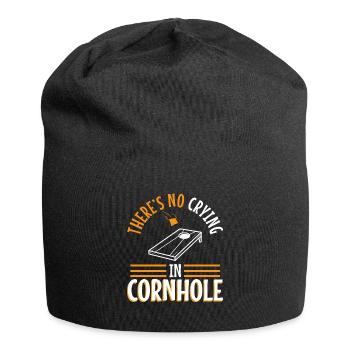 Theres no crying in cornhole - Jersey Beanie - black - Front