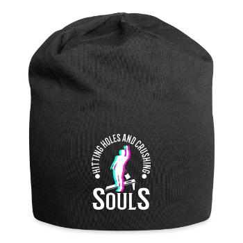 Hitting Holes and Crushing Souls - Jersey Beanie - black - Front