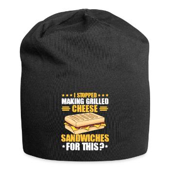 Love Grilled Cheese Men Women - Jersey-Beanie - Schwarz - Vorne