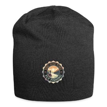 Fly Fishing Reel Good Vibes - Sun Rising on - Jersey-Beanie - Anthrazit - Vorne