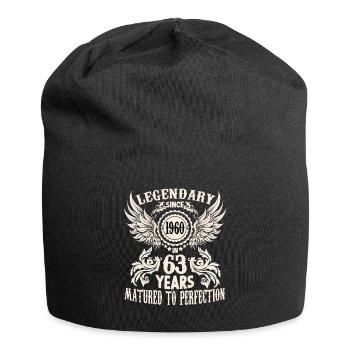 Legendary since 1960 birthday 63 year old legend - Jersey-Beanie - Schwarz - Vorne