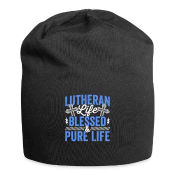 Lutherische Life Firming Christianity - Jersey-Beanie - Schwarz - Vorne