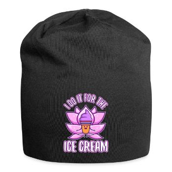 Je le fais pour la crème glacée - Bonnet en jersey - noir - Devant