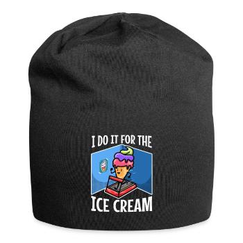 Je le fais pour la crème glacée - Bonnet en jersey - noir - Devant