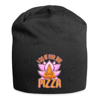 I do it for the Pizza - Jersey Beanie - black - Front