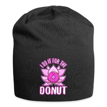 Je le fais pour les beignets - Bonnet en jersey - noir - Devant