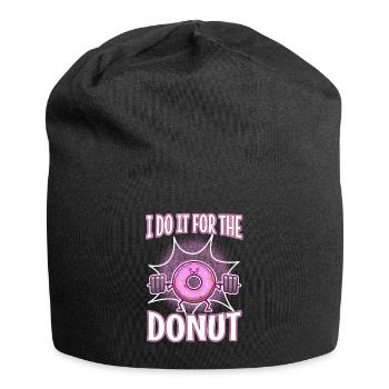 Je le fais pour les beignets - Bonnet en jersey - noir - Devant