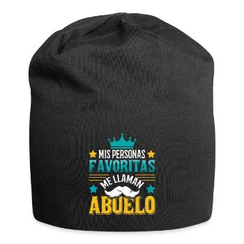 Father's Day Retired Granddad Call Me Grandpa - Jersey-Beanie - Schwarz - Vorne
