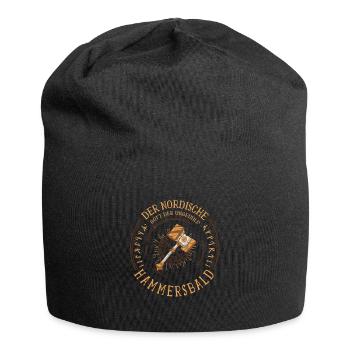 Hammersbald Nordische Mythologie Wikinger Ungeduld - Jersey-Beanie - Schwarz - Vorne