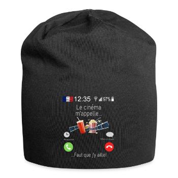 Le cinéma M appelle Faut que j y aille - Bonnet en jersey - noir - Devant