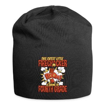 Süßeste Kinder Feuerwerk vierte Klasse - Jersey-Beanie - Schwarz - Vorne
