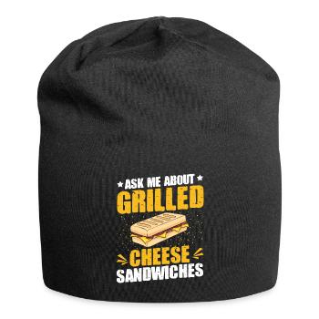 Amour Fromage Grillé Hommes Femmes - Bonnet en jersey - noir - Devant