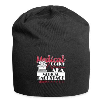 Medizinischer Assistent - Medizinischer Kodierer - Jersey-Beanie - Schwarz - Vorne