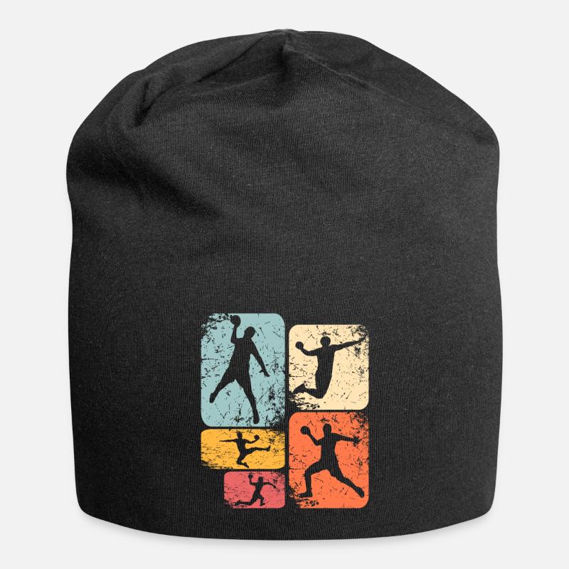 Handball Handballer - Jersey-Beanie - Schwarz