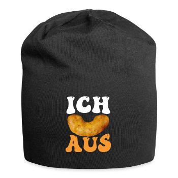 Witzige Vegane Erdnuss Flips Zum Ausflippen - Jersey-Beanie - Schwarz - Vorne