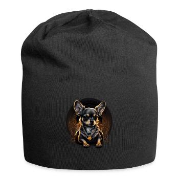 Chihuahua | Chien Cool | Rap | Hip-Hop | Gangster - Bonnet en jersey - noir - Devant