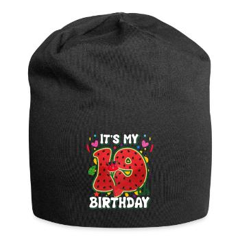 19e anniversaire Cadeau d’été de pastèque - Bonnet en jersey - noir - Devant