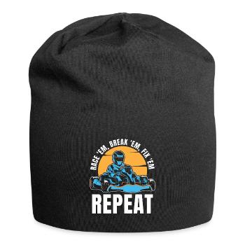 Kart Racing Race 'Em Break 'Em Karting Kart Racer - Jersey-Beanie - Schwarz - Vorne