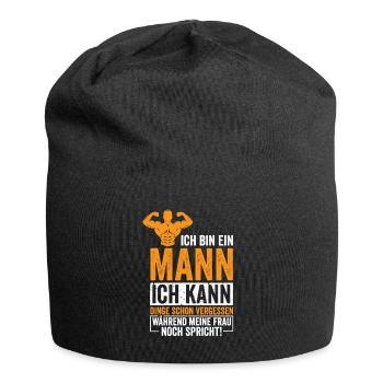 Ich bin ein Mann ich kann dinge vergessen - Jersey-Beanie - Schwarz - Vorne