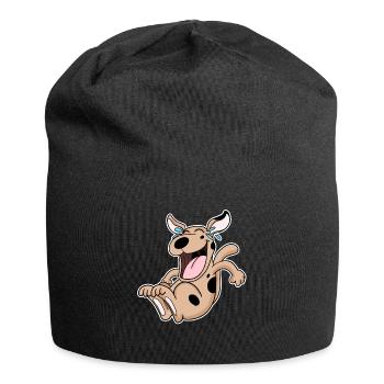 Laughing dog - Jersey Beanie - black - Front