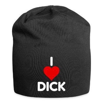 Funny Rude I Love Dick - Jersey Beanie - black - Front