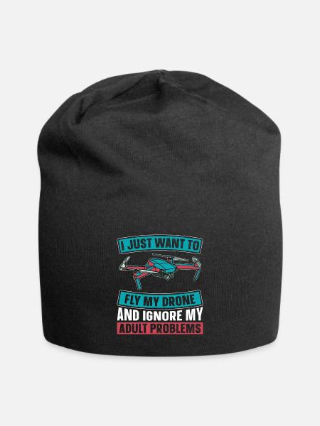 Drone Racing I Just Want To Fly My Racing Machine - Jersey-Beanie - Schwarz