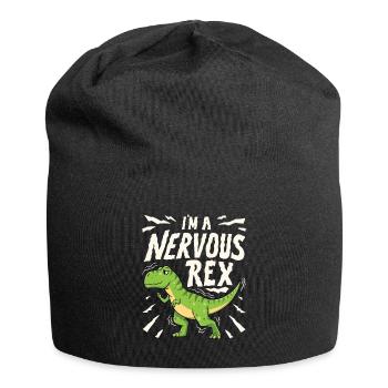 Conception de l’anxiété Je suis un Rex nerveux - Bonnet en jersey - noir - Devant
