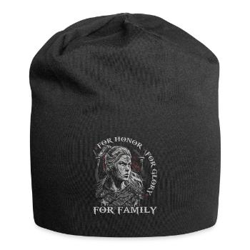 Wikinger Frauen, Honor Glory Family, Viking Damen - Jersey-Beanie - Schwarz - Vorne