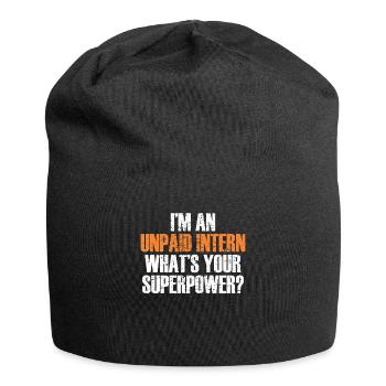 Intern Gift Unpaid Intern - Jersey Beanie - black - Front
