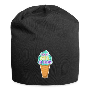 Léchez-moi jusqu’à la crème glacée - Bonnet en jersey - noir - Devant