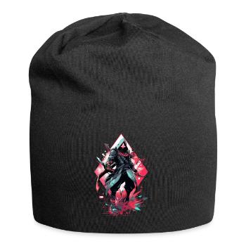 Epic Gamer Cyber Assassin in Red with Shard - Jersey Beanie - black - Front