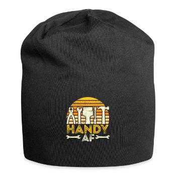 Handy AF Vintage Handwerker Holzbearbeitung - Jersey-Beanie - Schwarz - Vorne