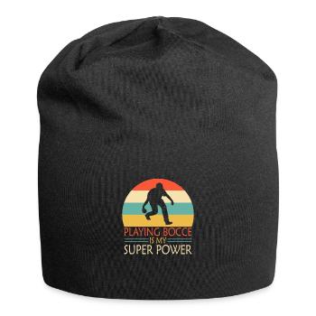Bocciaspieler Lustiges Boccia - Jersey-Beanie - Schwarz - Vorne