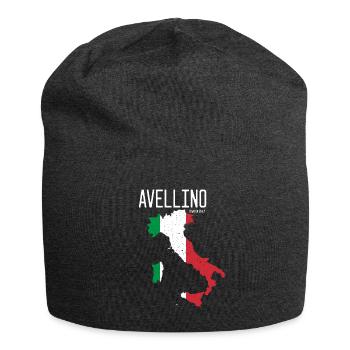 Avellino Italie Carte du drapeau italien Italie - Bonnet en jersey - charbon - Devant