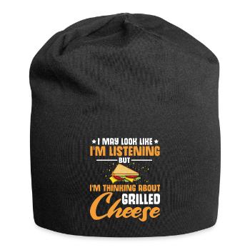 Love Grilled Cheese Men Women - Jersey-Beanie - Schwarz - Vorne