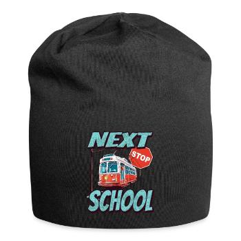 Nearest stop: Schule - Kids Straßenbahn - Jersey Beanie - black - Front
