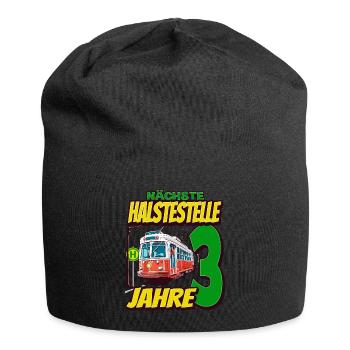 Ich Bin 3 Straßenbahnen - Straßenbahn - Jersey-Beanie - Schwarz - Vorne