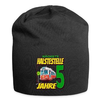 Ich Bin 5 Straßenbahnen - Straßenbahn - Jersey-Beanie - Schwarz - Vorne