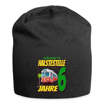 Ich Bin 6 Straßenbahnen - Straßenbahn - Jersey-Beanie - Schwarz - Vorne