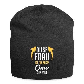 Beste Oma Muttertag weltbeste Oma Großmutter - Jersey-Beanie - Anthrazit - Vorne