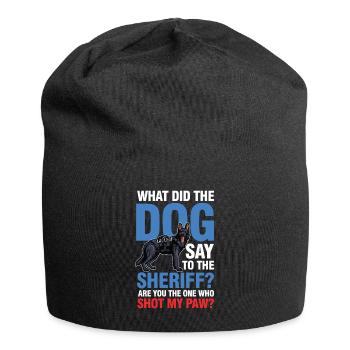 Lustiger Polizeihund Spruch für einen Polizist - Jersey-Beanie - Schwarz - Vorne