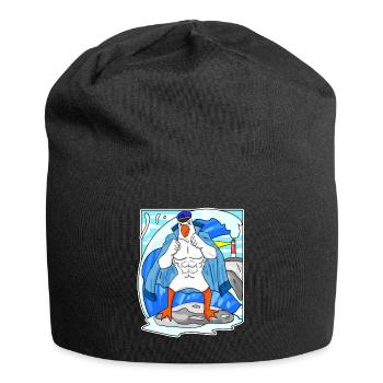 Muscles Seagull Sea North Sea Gift - Jersey Beanie - black - Front
