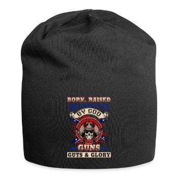 July 4th Born raised and protected by God Guns - Jersey Beanie - black - Front