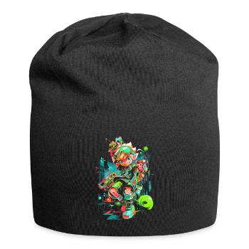 Cooles Design: Waldjunge: Die Legende des Gamings - Jersey-Beanie - Schwarz - Vorne