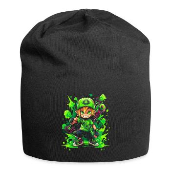Cooles Gaming-Design: Waldjunge eine wahre Legende - Jersey-Beanie - Schwarz - Vorne