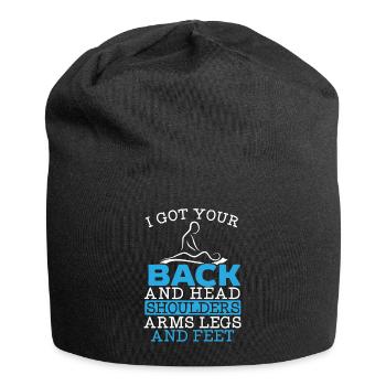 I have your back and head, shoulders, arms, leg - Jersey Beanie - black - Front