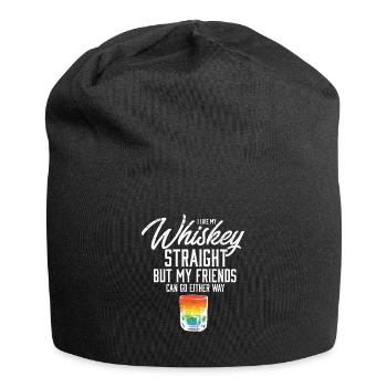 J’aime mon whisky Straight LGBT Rainbow Pride - Bonnet en jersey - noir - Devant